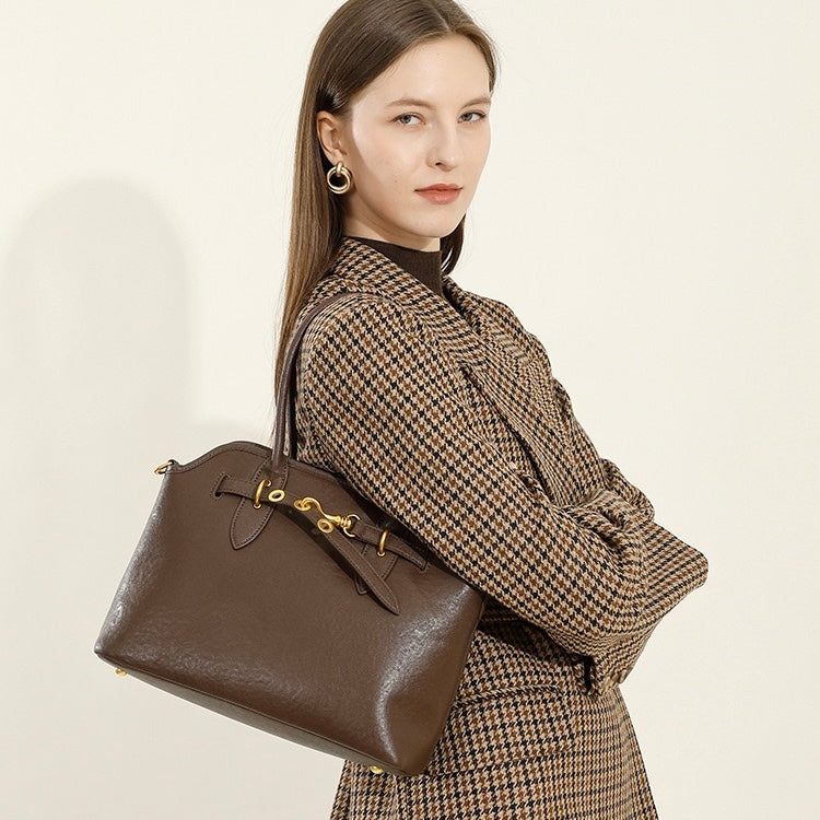 Women’s Vintage Grain Leather Tote Bag | Effortless Everyday Elegance