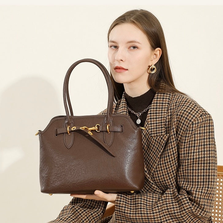 Women’s Vintage Grain Leather Tote Bag | Effortless Everyday Elegance
