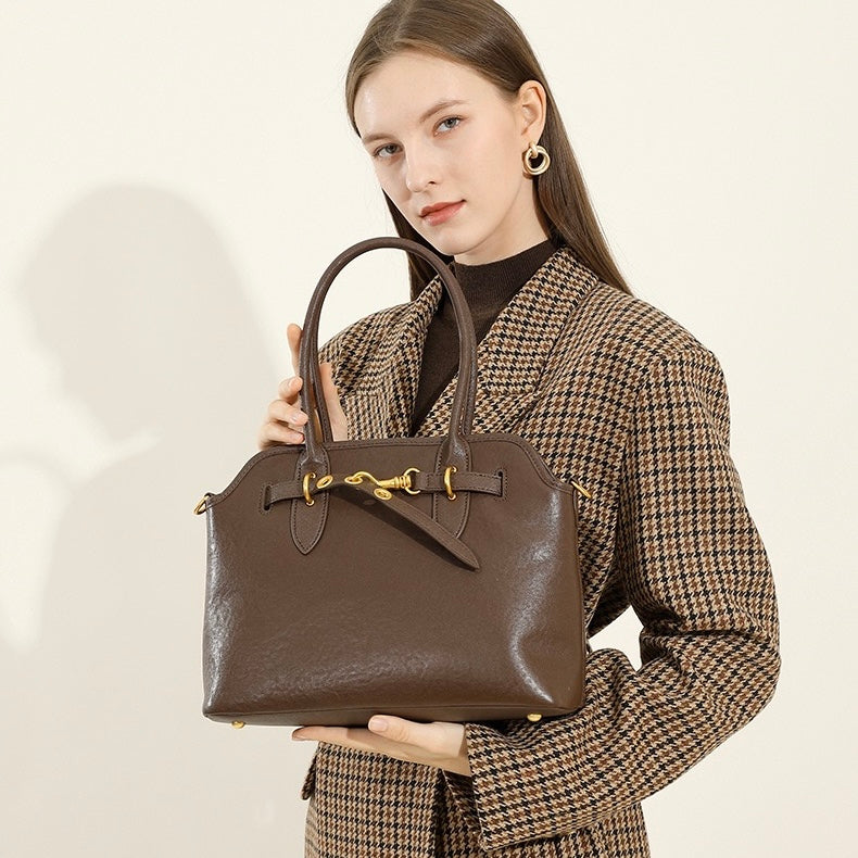 Women’s Vintage Grain Leather Tote Bag | Effortless Everyday Elegance