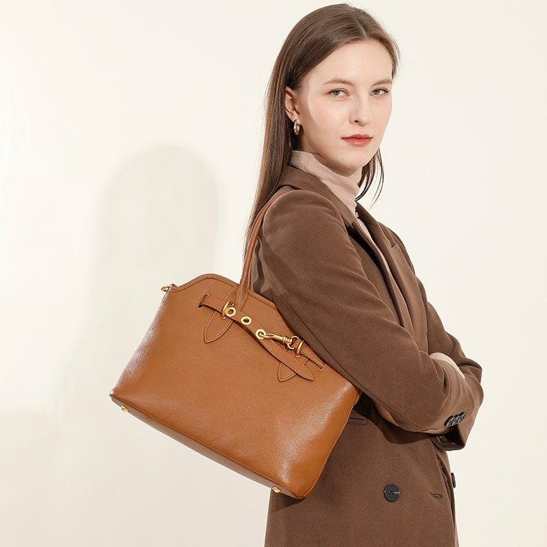 Women’s Vintage Grain Leather Tote Bag | Effortless Everyday Elegance