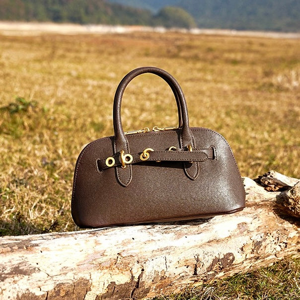 Women’s Genuine Leather Shell Bag | Timeless Crossbody Elegance
