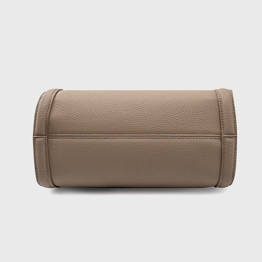 Women's Top-Grain Leather Handheld Crossbody Bag | Timeless Lock-Closure Elegance