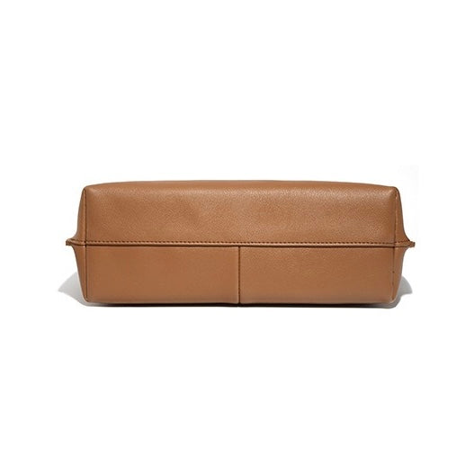 Women's Genuine Leather Bucket Tote Bag | Timeless Commuter Elegance