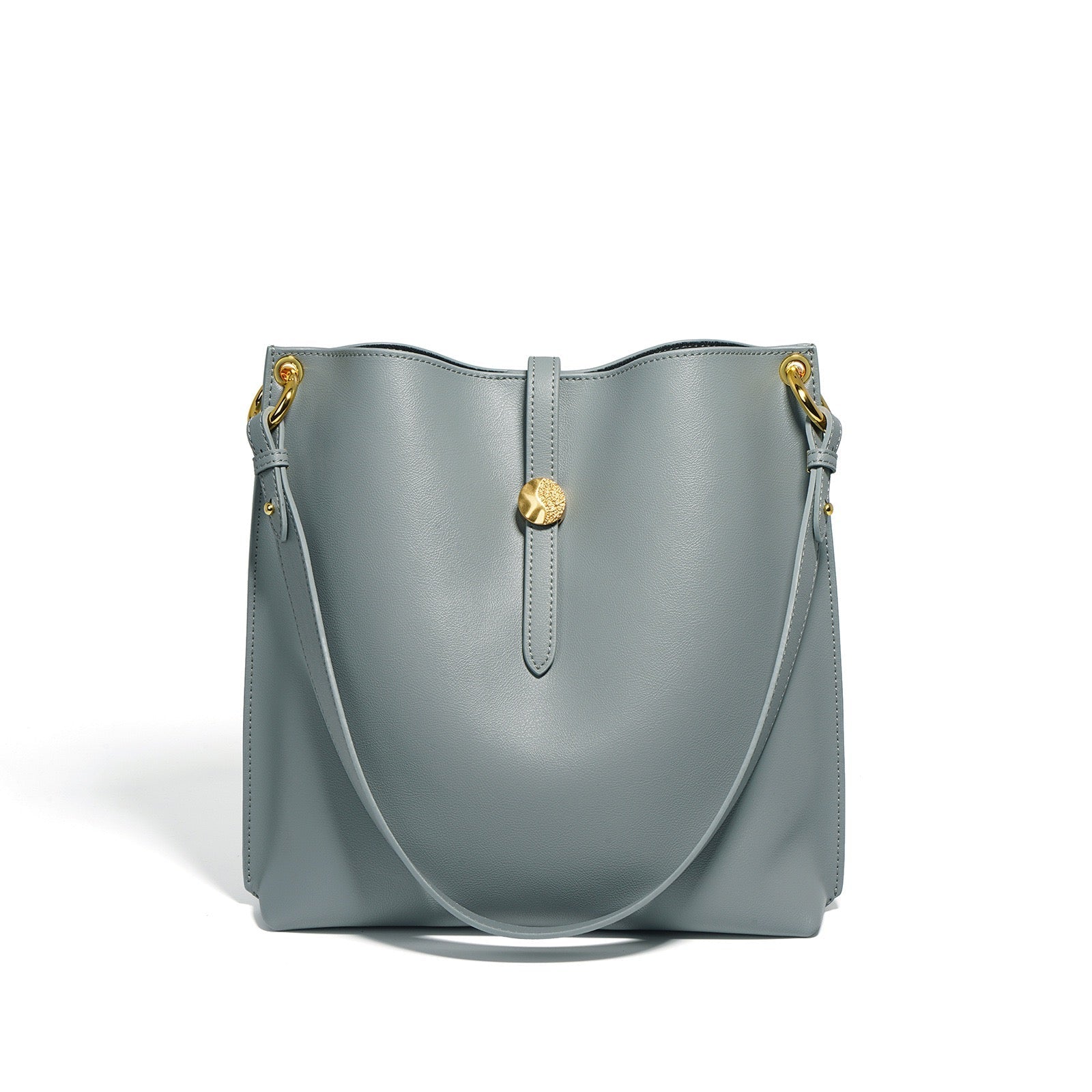 Women's Genuine Leather Bucket Tote Bag | Timeless Commuter Elegance