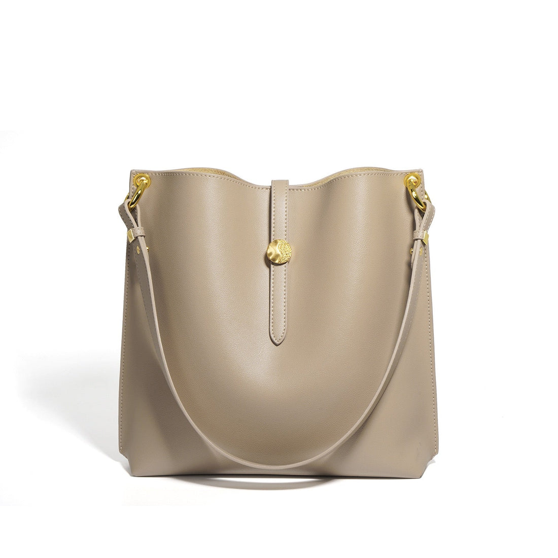 Women's Genuine Leather Bucket Tote Bag | Timeless Commuter Elegance