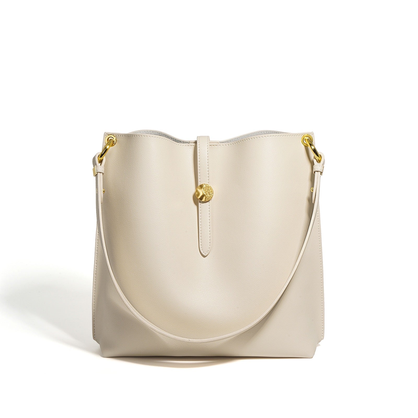 Women's Genuine Leather Bucket Tote Bag | Timeless Commuter Elegance