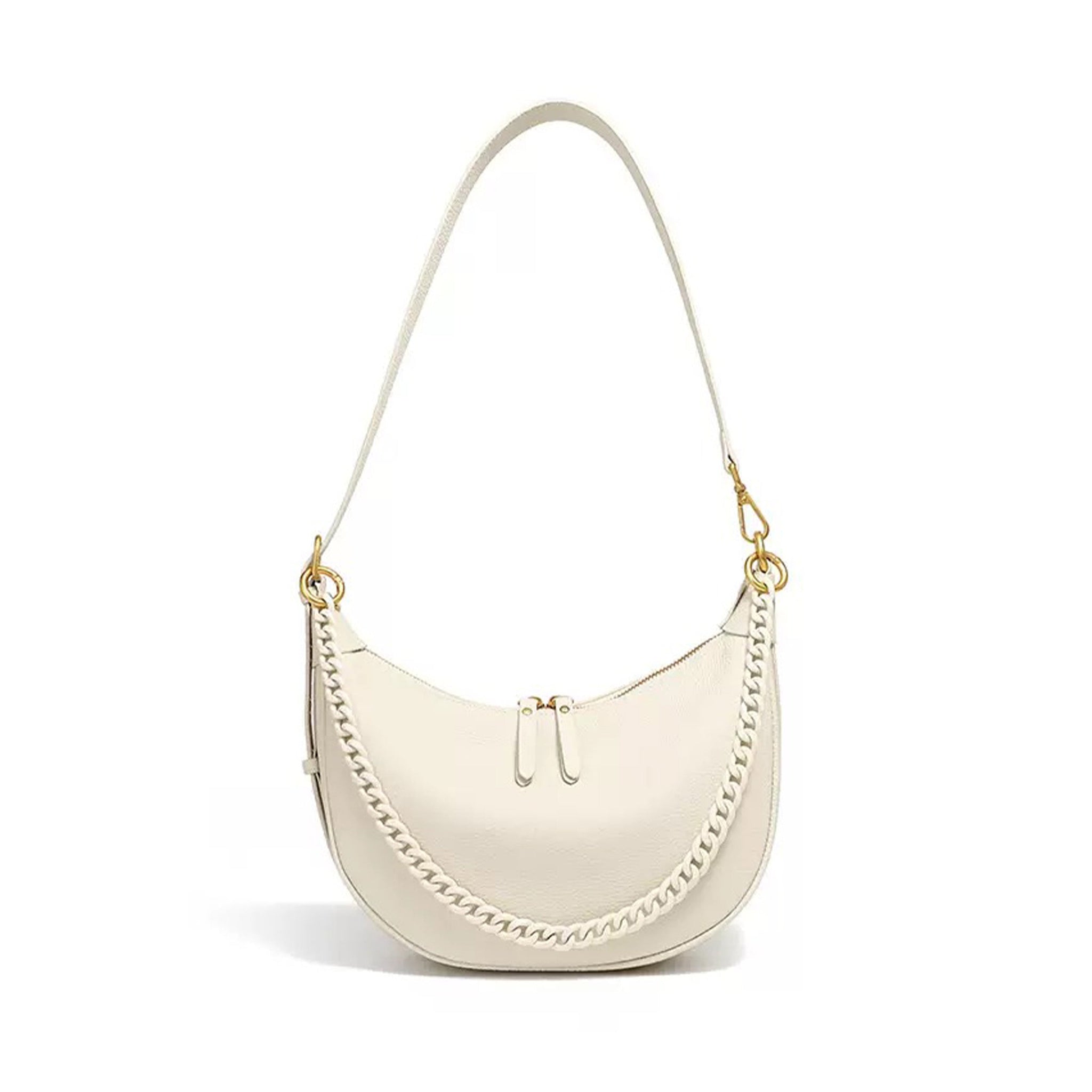 Women’s Genuine Leather Baguette Dumpling Bag | Effortless Everyday Elegance
