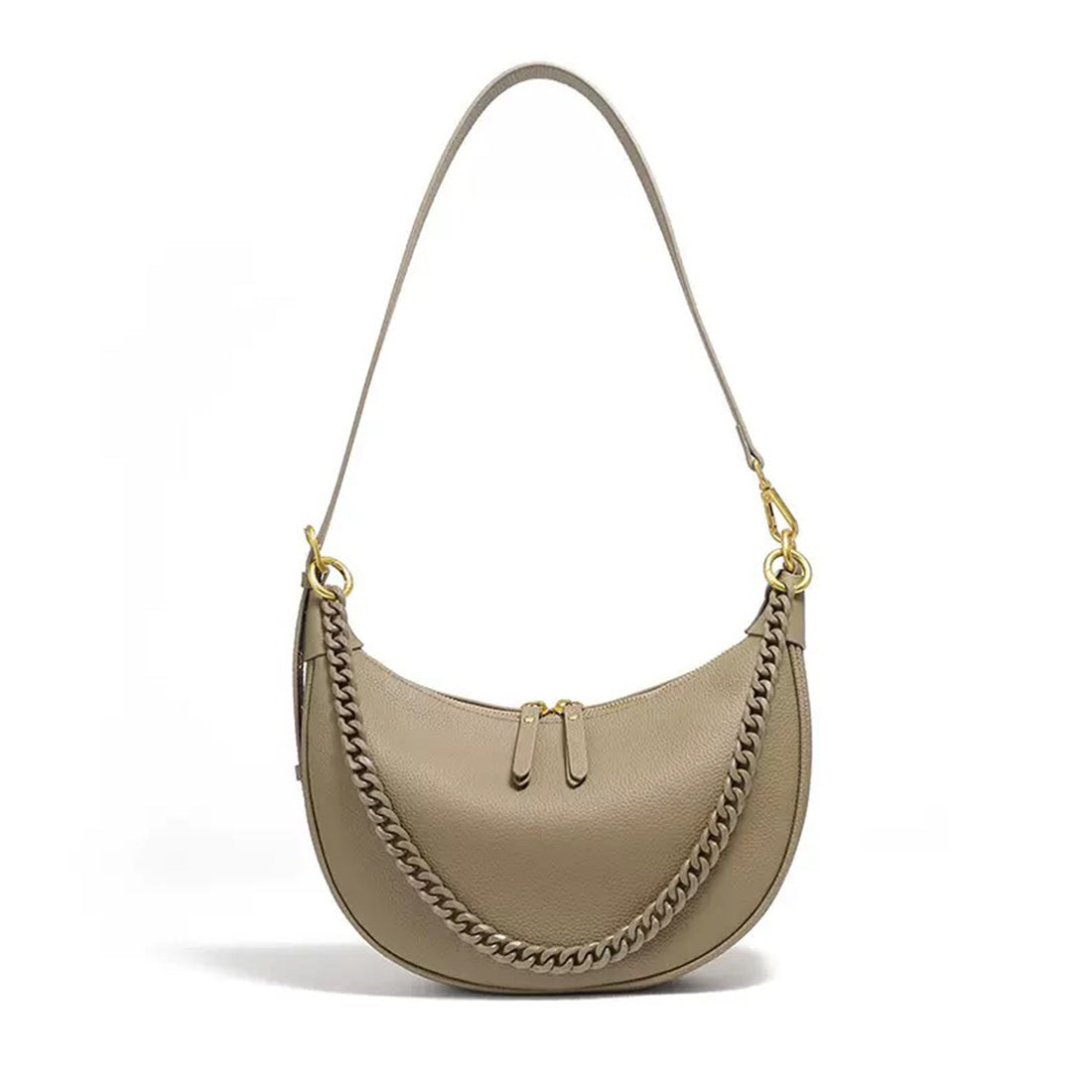 Women’s Genuine Leather Baguette Dumpling Bag | Effortless Everyday Elegance