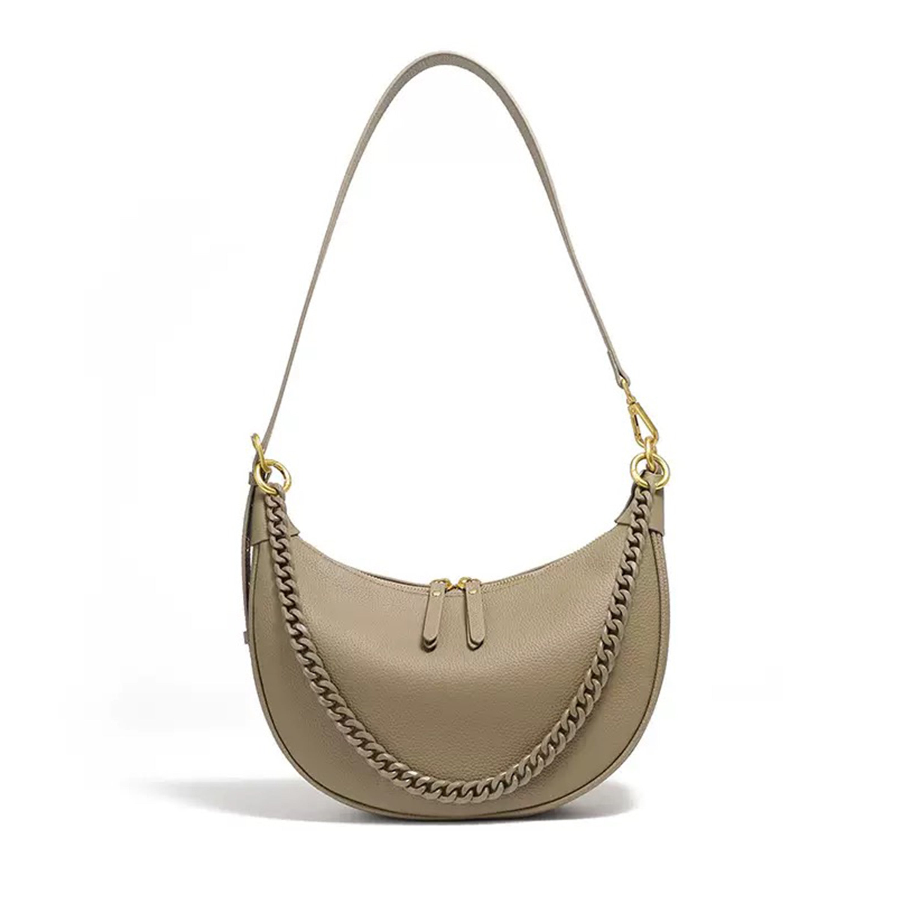 Women’s Genuine Leather Baguette Dumpling Bag | Effortless Everyday Elegance