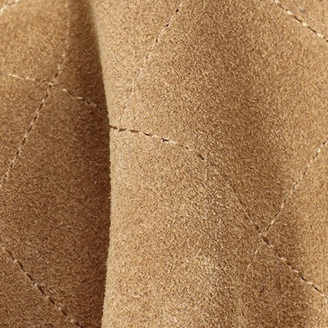 Genuine Suede Leather Chain Bucket Bag | Effortless Colorblock Elegance