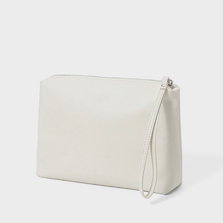Genuine Leather Tote Bag | Perforated Elegance With Detachable Pouch