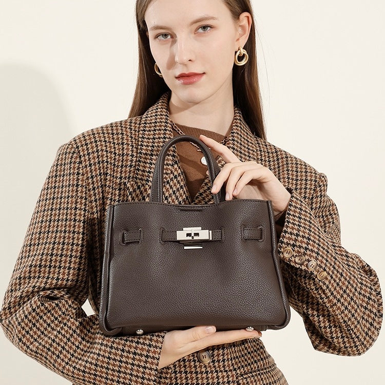 Women’s Genuine Pebbled Leather Crossbody Bag | Effortless Elegance