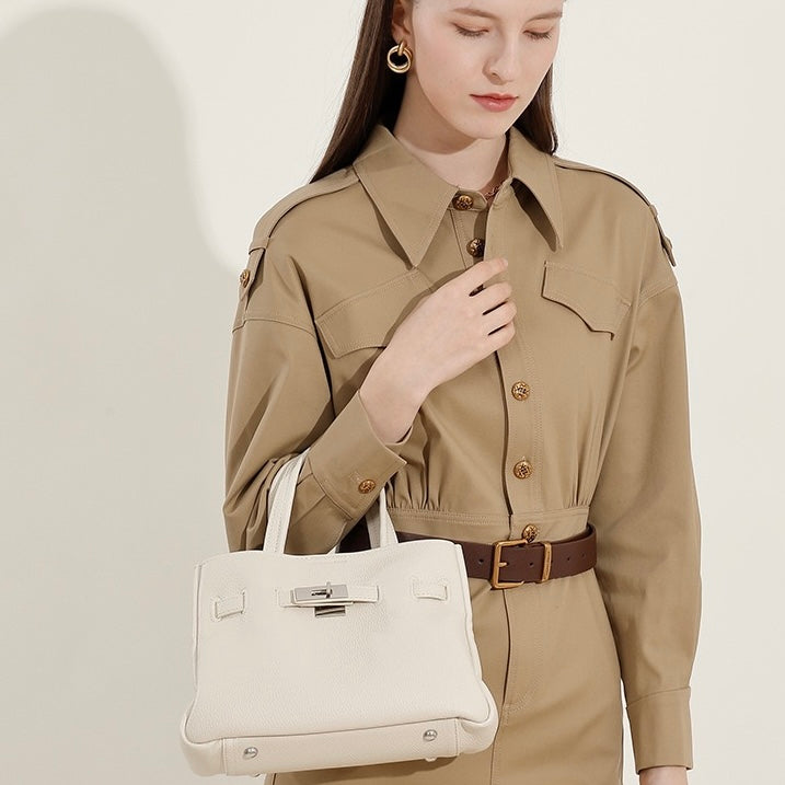 Women’s Genuine Pebbled Leather Crossbody Bag | Effortless Elegance