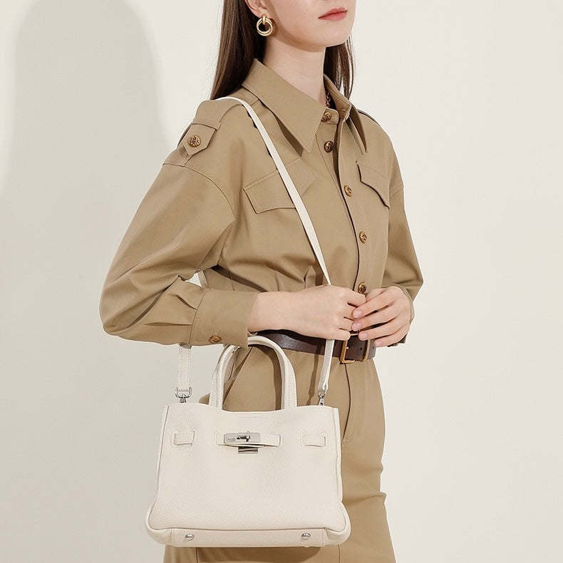Women’s Genuine Pebbled Leather Crossbody Bag | Effortless Elegance