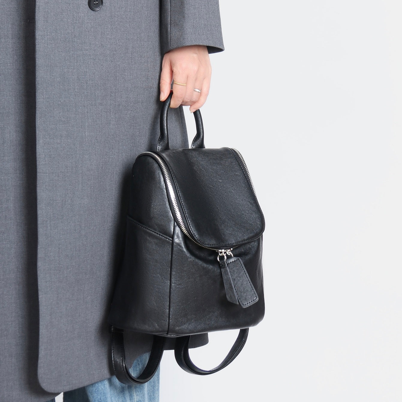Women’s Genuine Leather Backpack | Effortless Timeless Minimalist Elegance