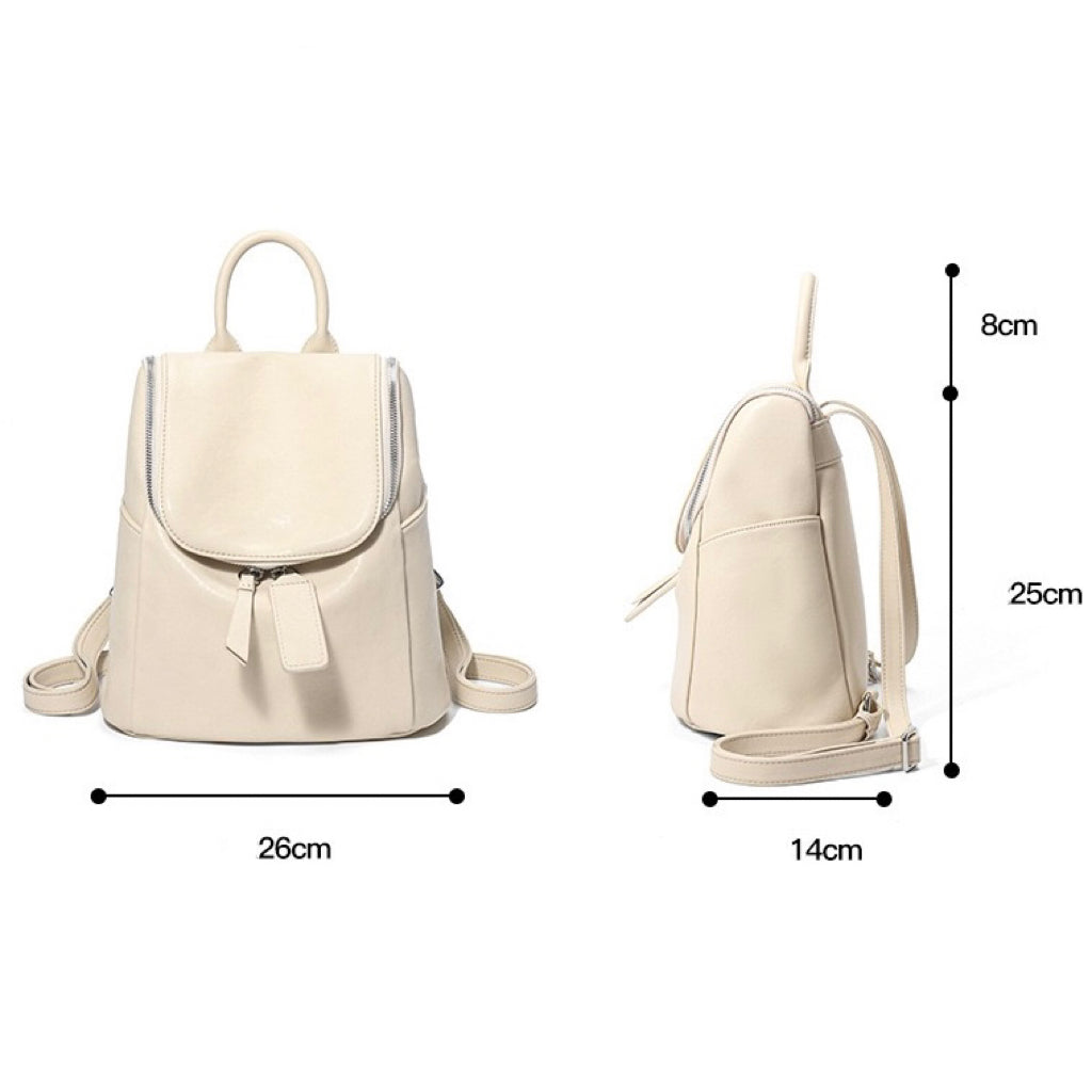 Women’s Genuine Leather Backpack | Effortless Timeless Minimalist Elegance