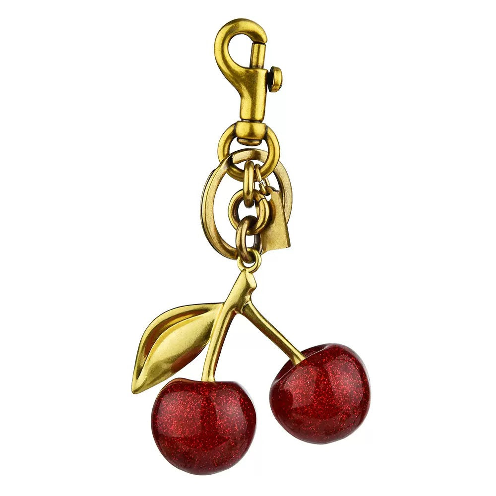 Velvet Cherry Bag Charm | Elegant Pop of Color