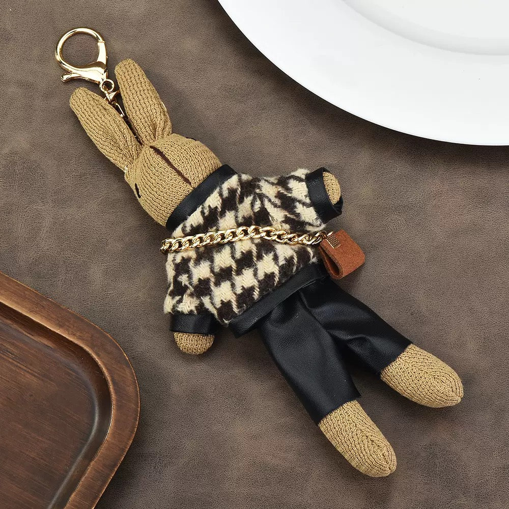 Fluffy Bunny Bag Charm | Quiet Luxury Everyday Accent
