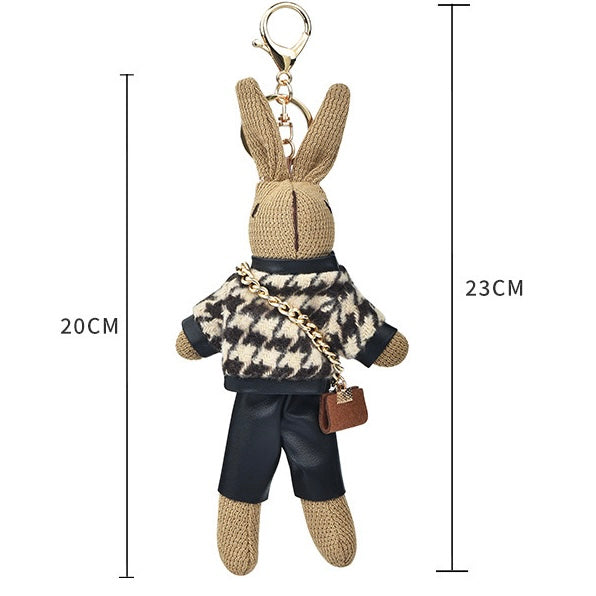 Fluffy Bunny Bag Charm | Quiet Luxury Everyday Accent