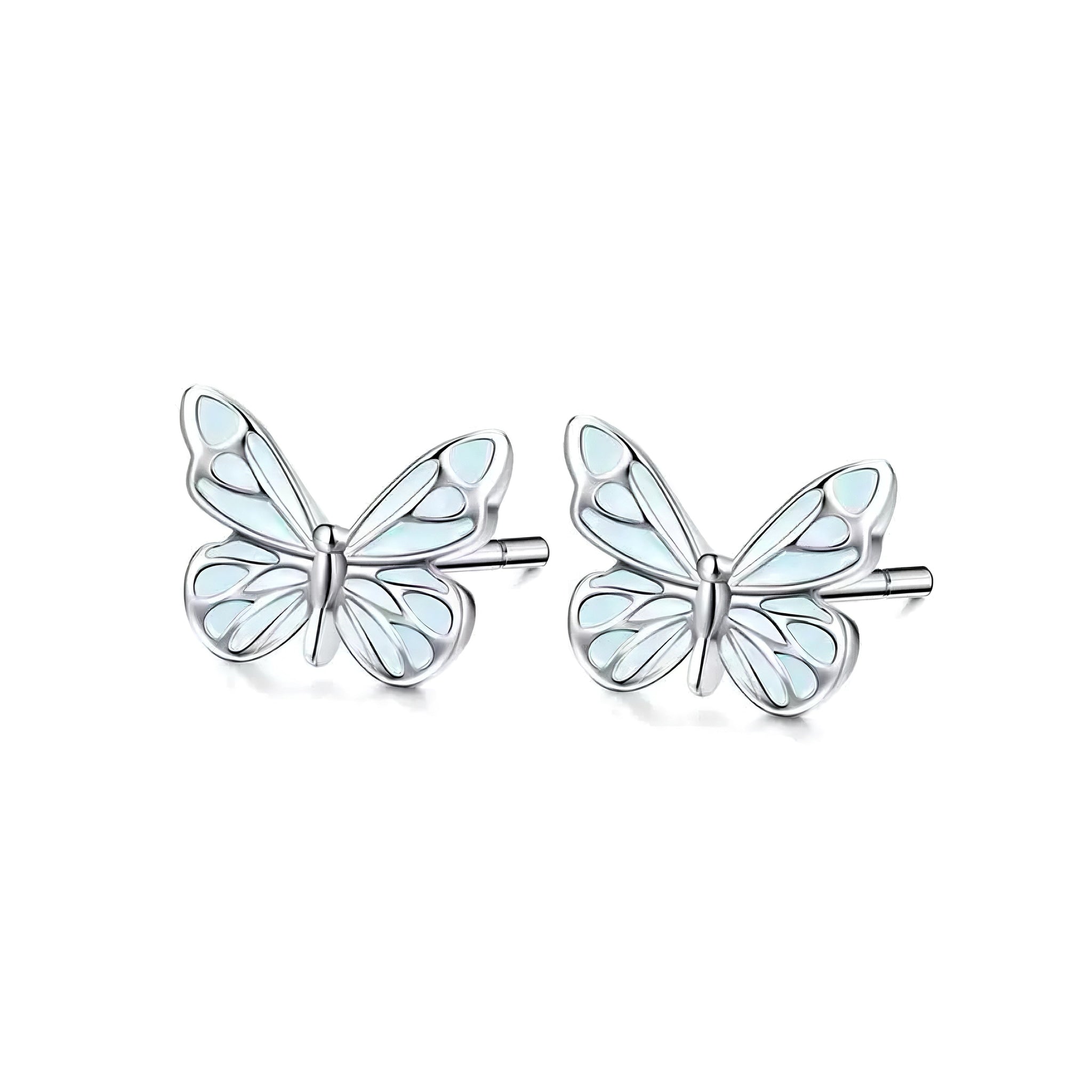 Women's Blue Butterfly Earrings | Timeless Luminous Effortless Elegance