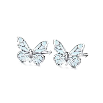 Women's Blue Butterfly Earrings | Timeless Luminous Effortless Elegance