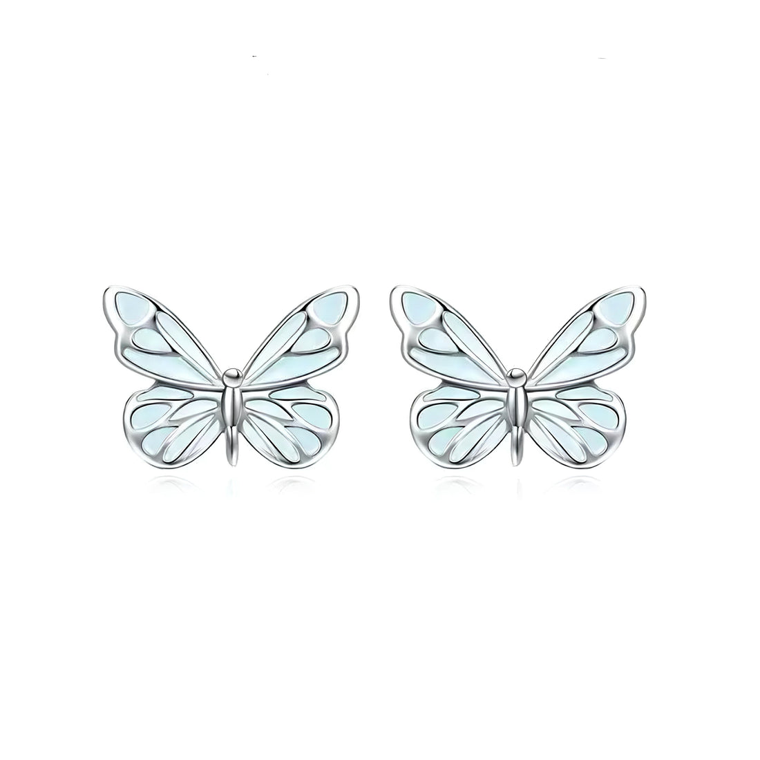 Women's Blue Butterfly Earrings | Timeless Luminous Effortless Elegance