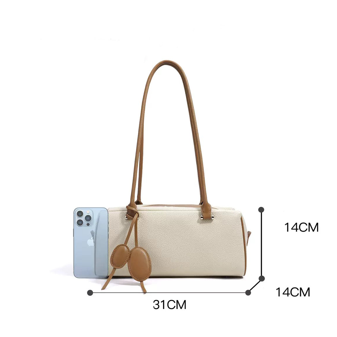 Women’s Genuine Leather Shoulder Handbag | Effortless Pendant Elegance