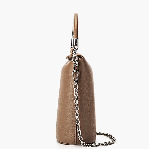 Genuine Leather Mini Bucket Phone Crossbody Handbag | Effortless Elegance
