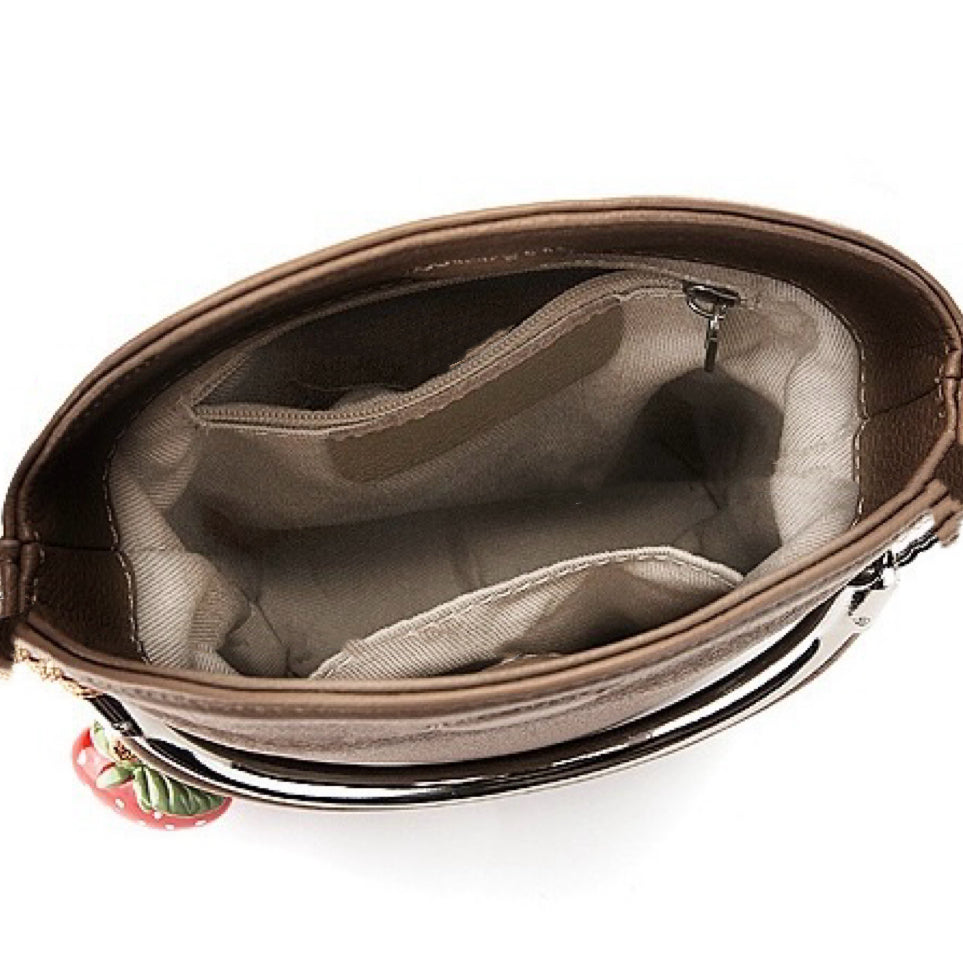 Genuine Leather Mini Bucket Phone Crossbody Handbag | Effortless Elegance