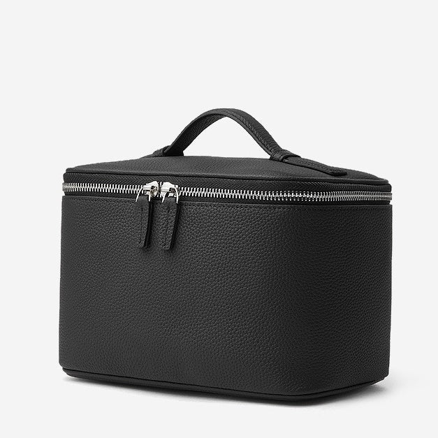 Genuine Leather Multi-Compartment Cosmetic Bag | Effortless Beauty Organization