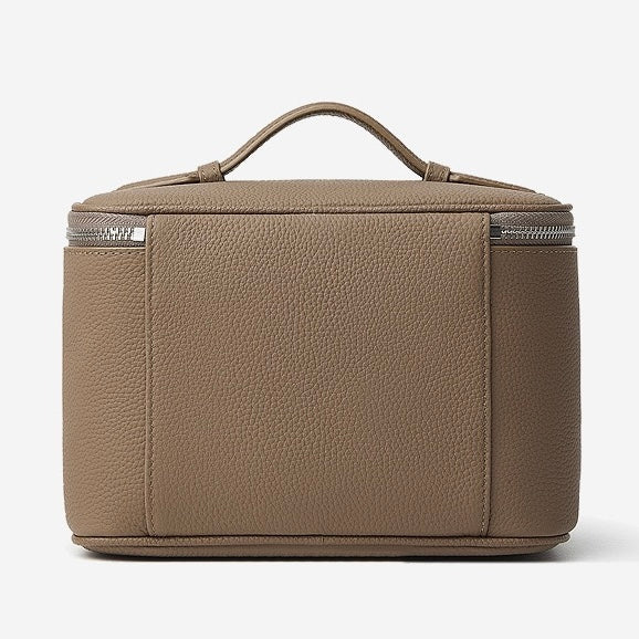 Genuine Leather Multi-Compartment Cosmetic Bag | Effortless Beauty Organization