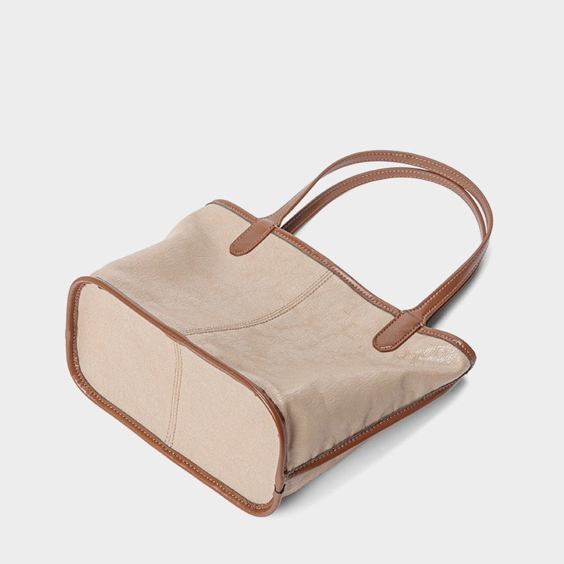 Women’s Vintage Genuine Leather Tote With Pouch | Effortless Elegance