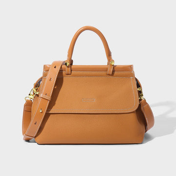 Women’s Genuine Leather Flip-Top Commuter Handbag | Effortless Elegance