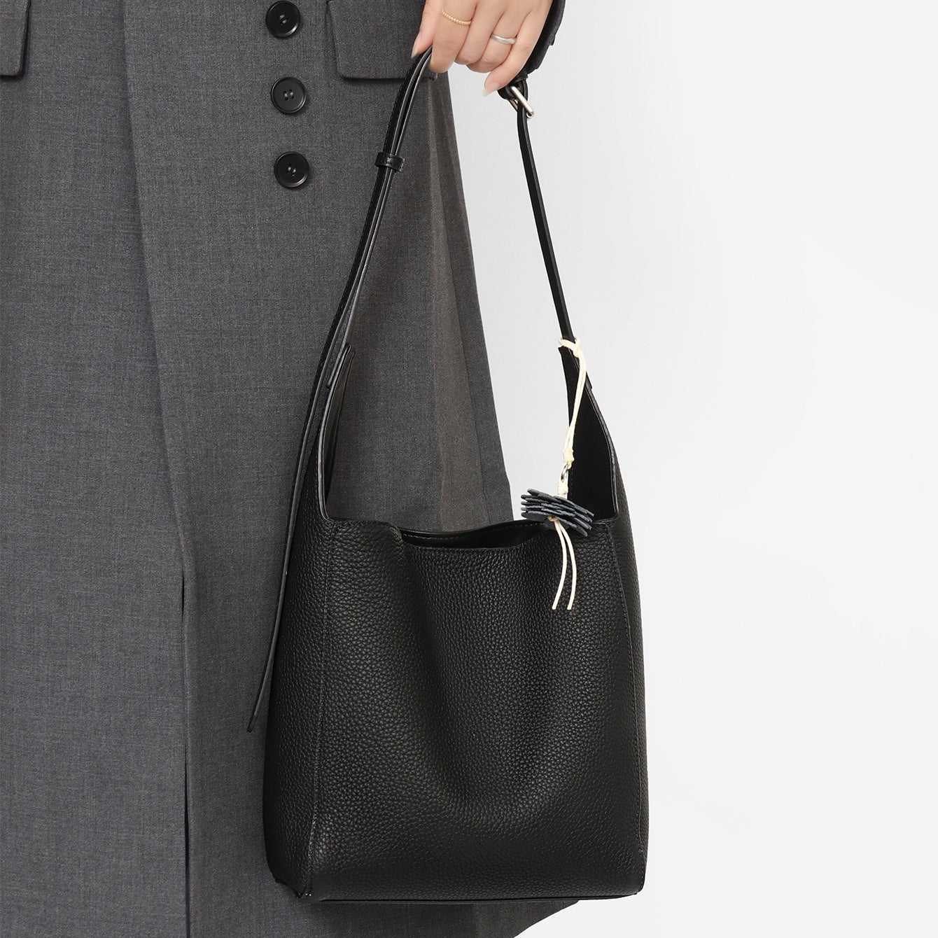 Textured Genuine Leather Hobo Bag | Timeless Floral Charm