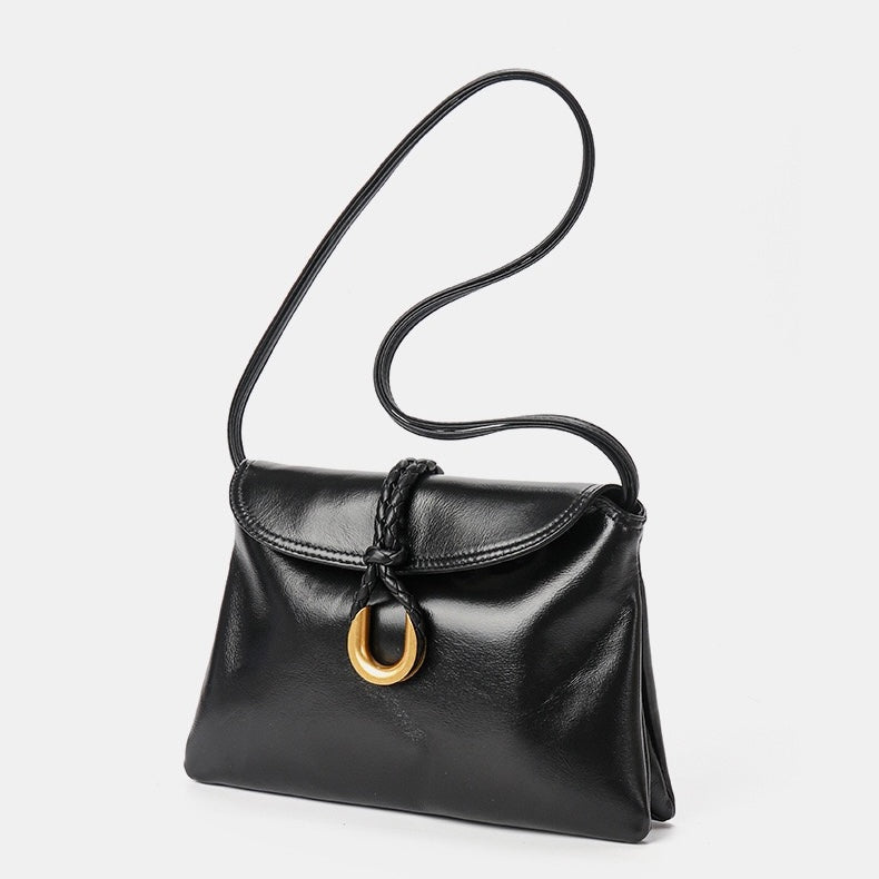 Leather Crossbody Bag | Effortless Braided Envelope Elegance