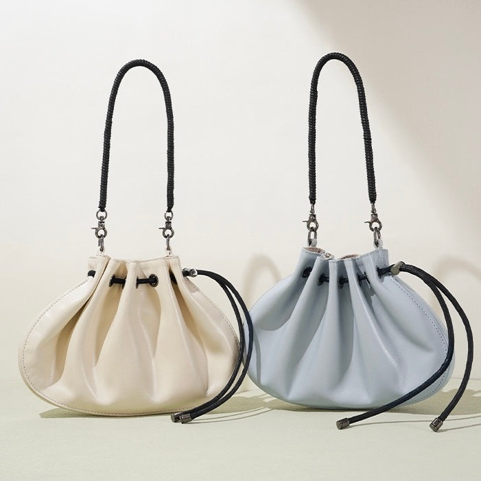 Women’s Sheepskin Drawstring Crossbody Bag | Effortless Everyday Elegance