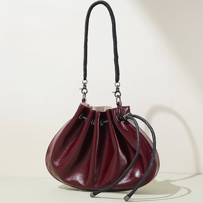 Women’s Sheepskin Drawstring Crossbody Bag | Effortless Everyday Elegance
