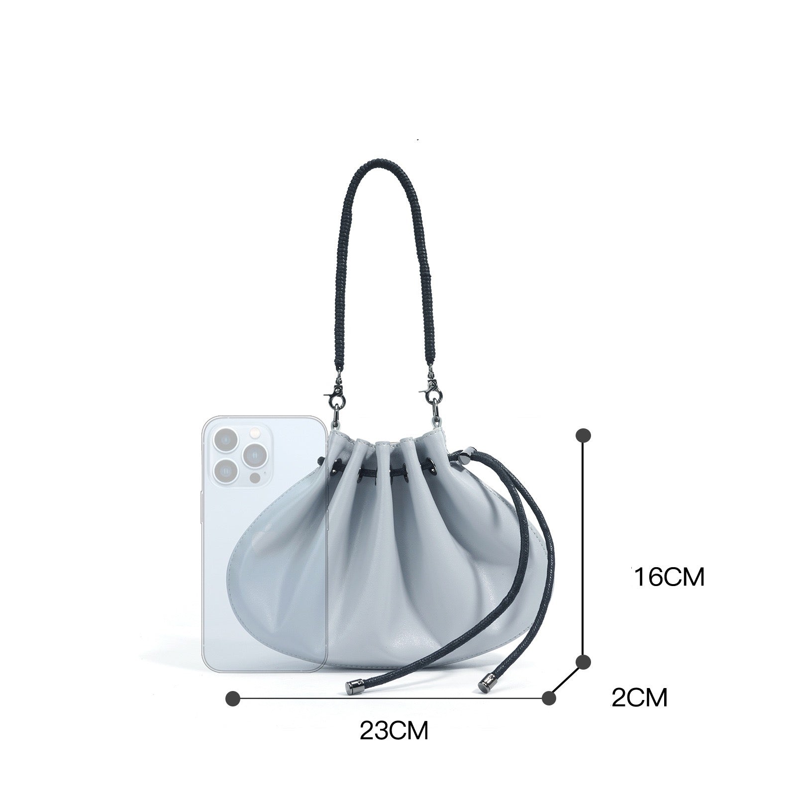 Women’s Sheepskin Drawstring Crossbody Bag | Effortless Everyday Elegance