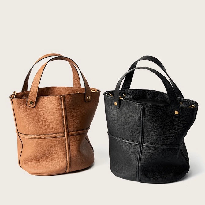Women’s Genuine Leather Bucket Bag | Large Capacity Effortless Elegance