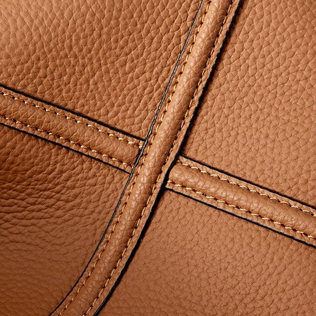 Women’s Genuine Leather Bucket Bag | Large Capacity Effortless Elegance