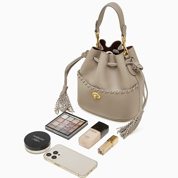 Women’s Genuine Leather Bucket Fringe Crossbody Handbag | Effortless Everyday Elegance