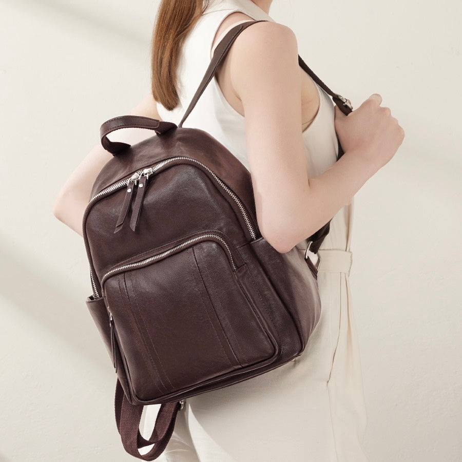 Women’s Genuine Leather Large Capacity Backpack | Effortless Elegance
