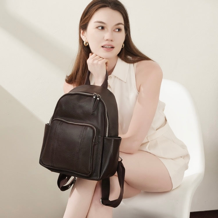 Women’s Genuine Leather Large Capacity Backpack | Effortless Elegance