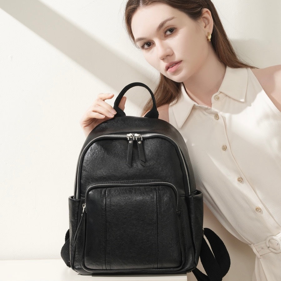 Women’s Genuine Leather Large Capacity Backpack | Effortless Elegance