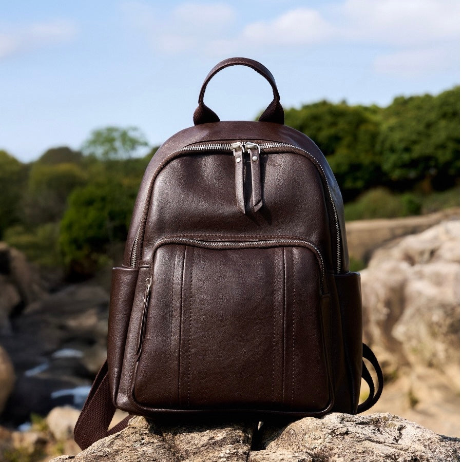 Women’s Genuine Leather Large Capacity Backpack | Effortless Elegance