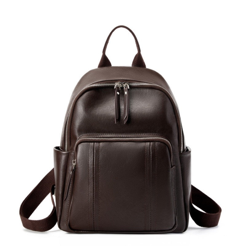 Women’s Genuine Leather Large Capacity Backpack | Effortless Elegance