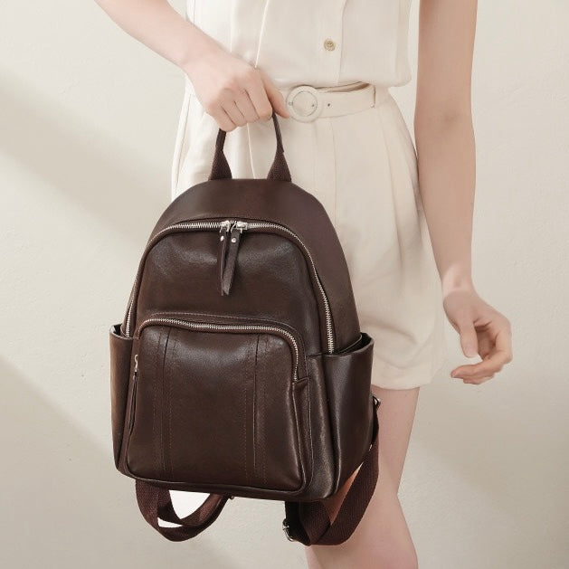 Women’s Genuine Leather Large Capacity Backpack | Effortless Elegance