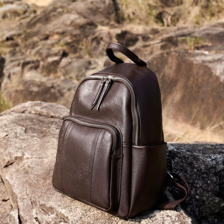 Women’s Genuine Leather Large Capacity Backpack | Effortless Elegance