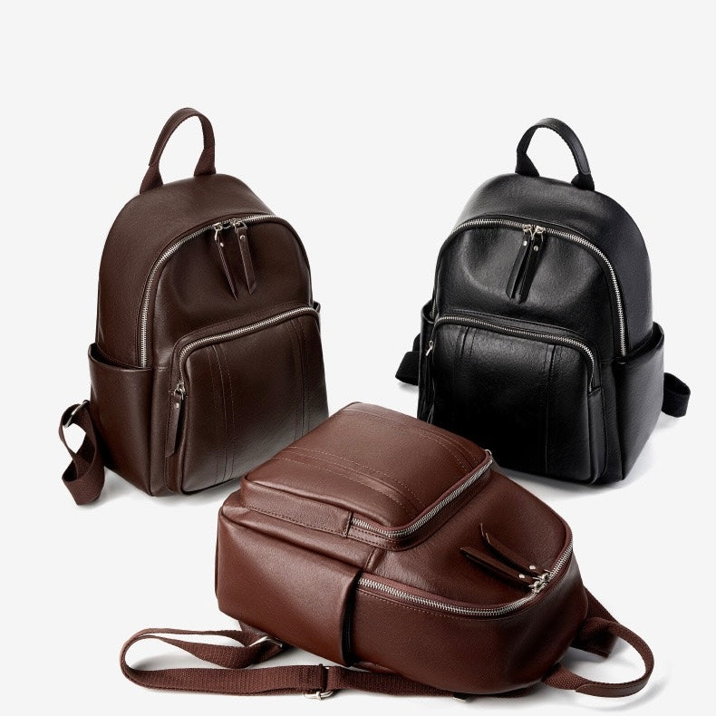 Women’s Genuine Leather Large Capacity Backpack | Effortless Elegance