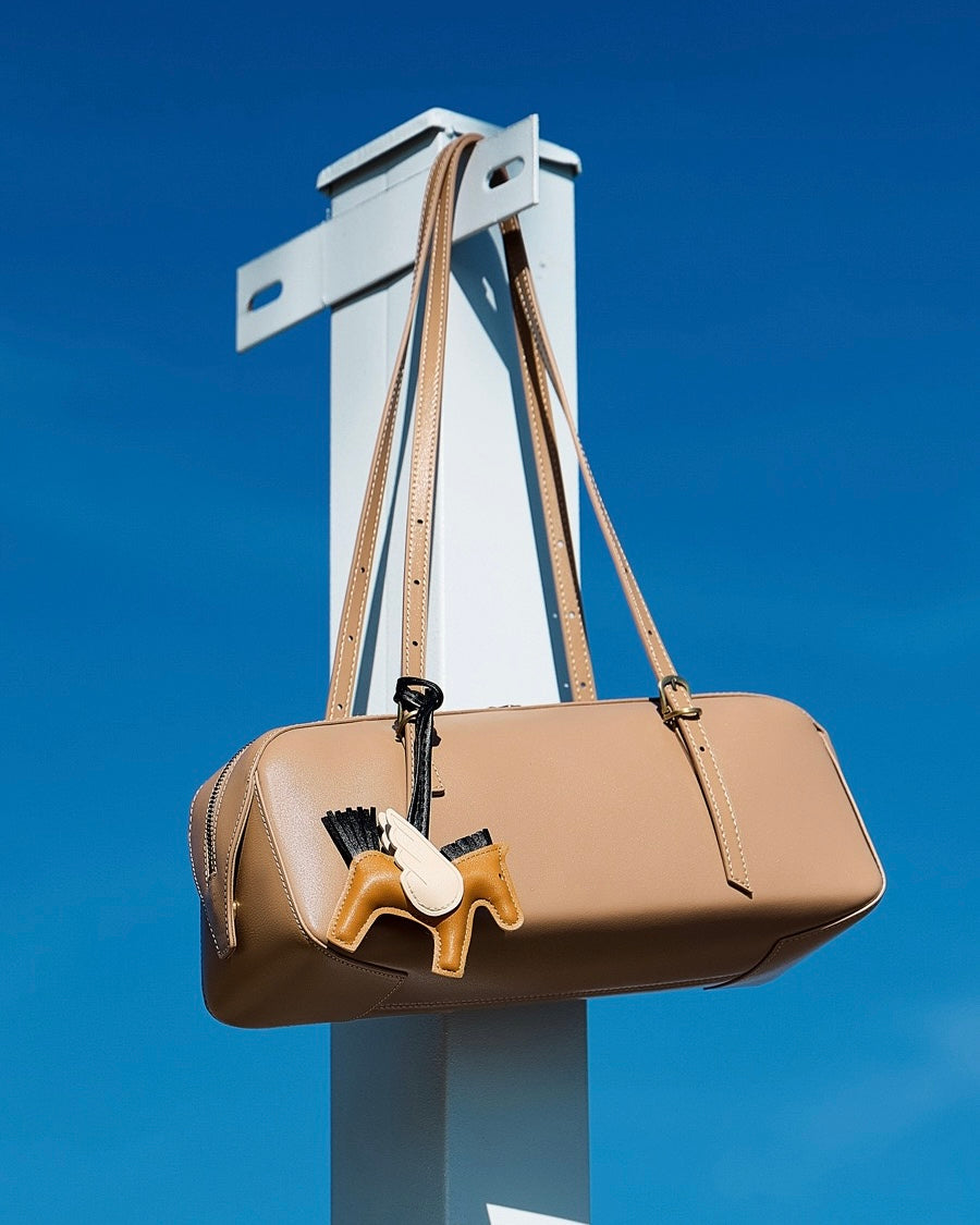 Women’s Genuine Leather Retro Bowling Bag | Refined Horse Charm